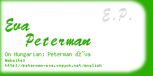 eva peterman business card